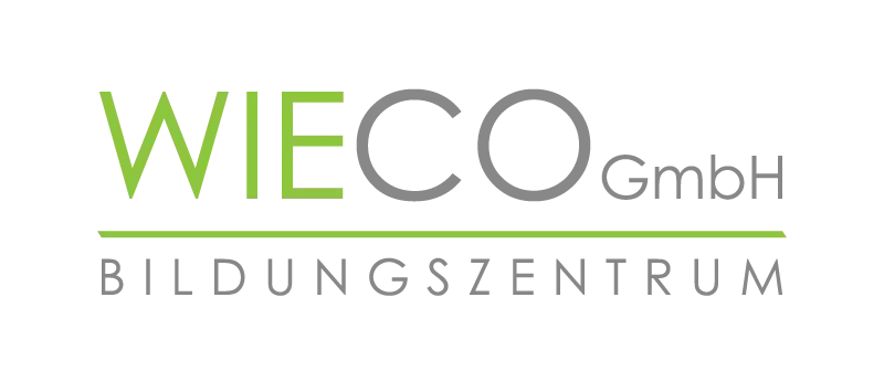 Logo der WIECO GmbH, einem Bildungszentrum, das sich auf innovative Lernmethoden und -angebote spezialisiert hat.